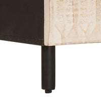 Armadio da Notte Bianco 50 x 33 x 60 cm Legno di mango massello 4017875