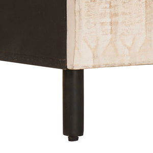 Armadio da Notte Bianco 50 x 33 x 60 cm Legno di mango massello 4017875