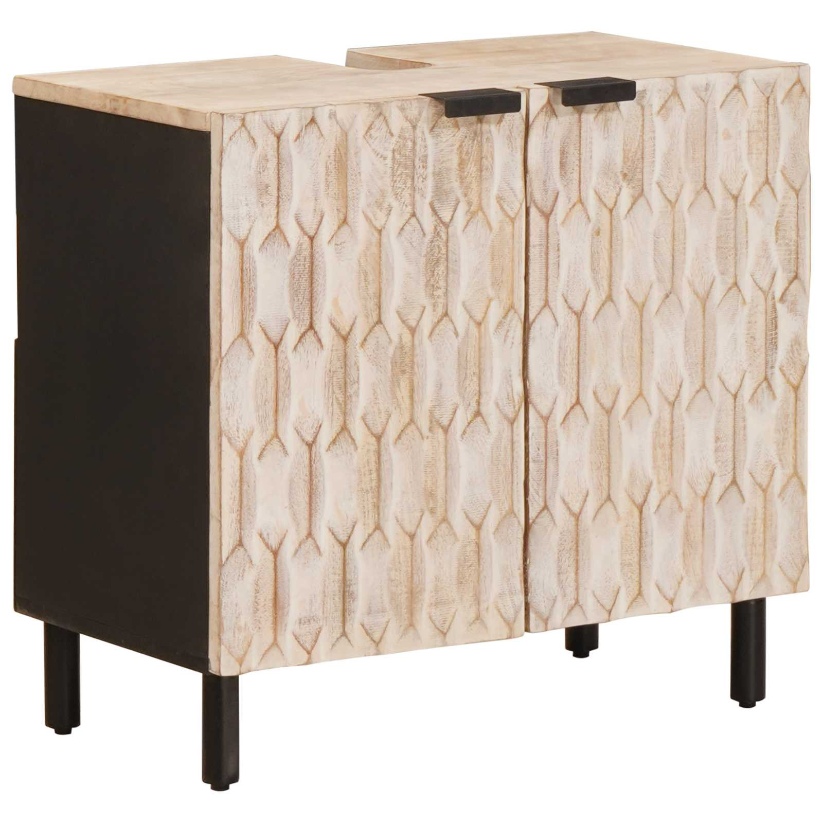 Armadio per Lavabo da Bagno con porta Bianco 62 x 33 x 58 cm 4017883