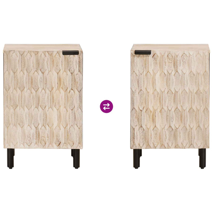 Mobile da Bagno Bianco 38 x 33 x 58 cm Legno di mango massello 4017885