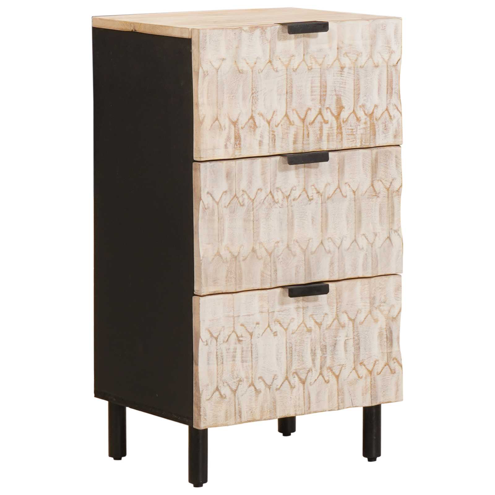 Credenza con cassetto Finitura Bianco Lavato 40 x 33,5 x 75 cm 4017887