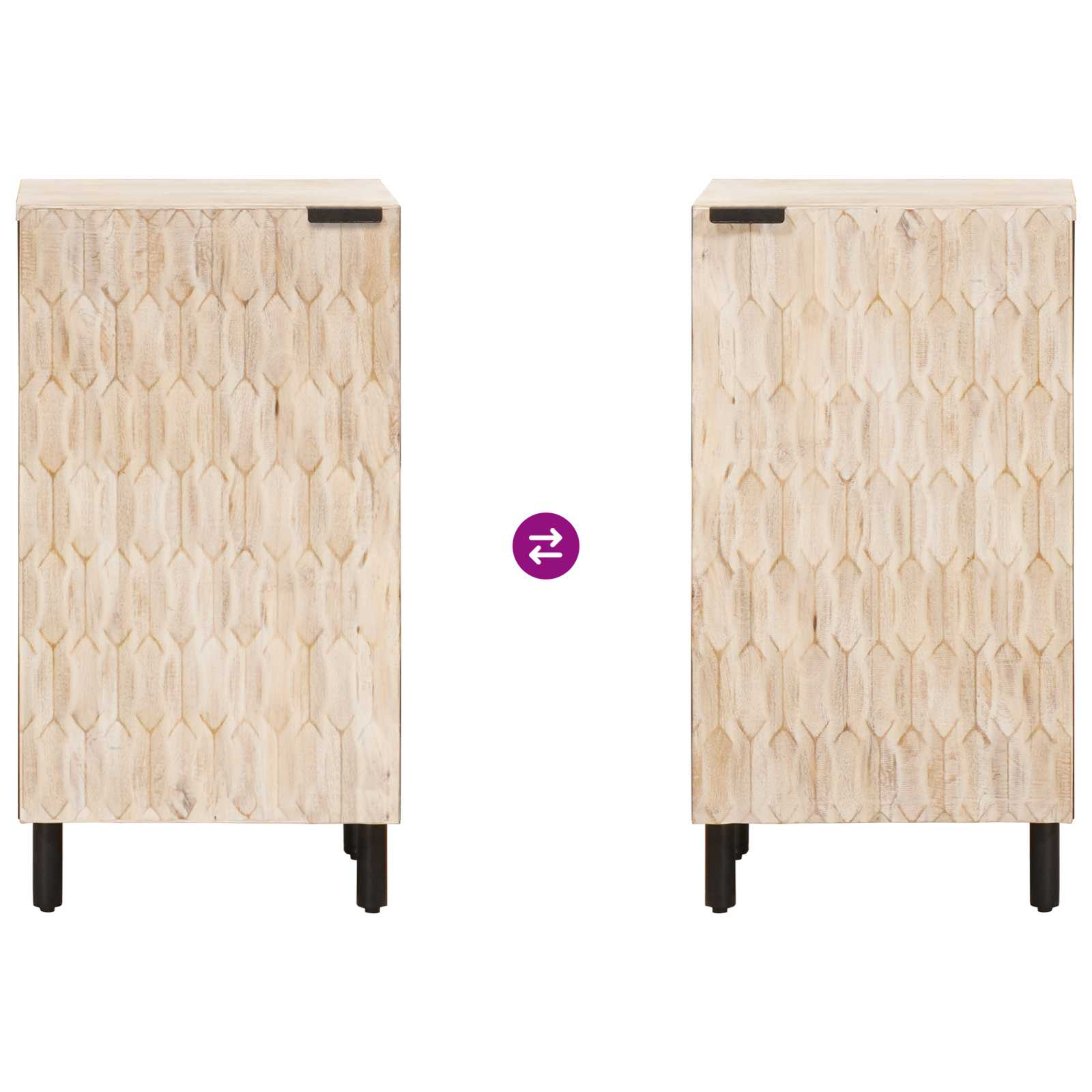 Credenza con porta Finitura Bianco Lavato 40 x 33,5 x 75 cm 4017888