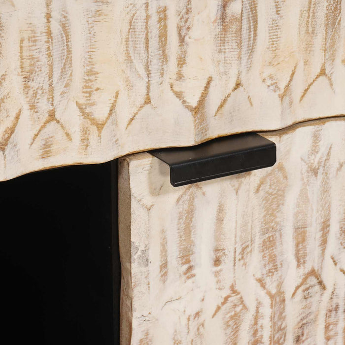 Credenza con porta Finitura Bianco Lavato 80 x 33,5 x 75 cm 4017891