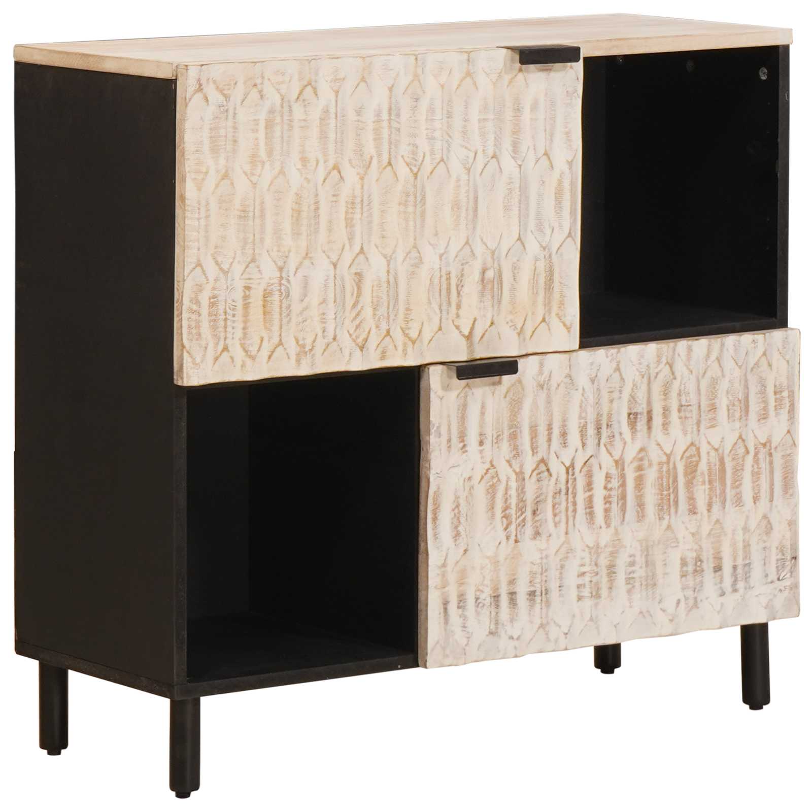 Credenza con porta Finitura Bianco Lavato 80 x 33,5 x 75 cm 4017891