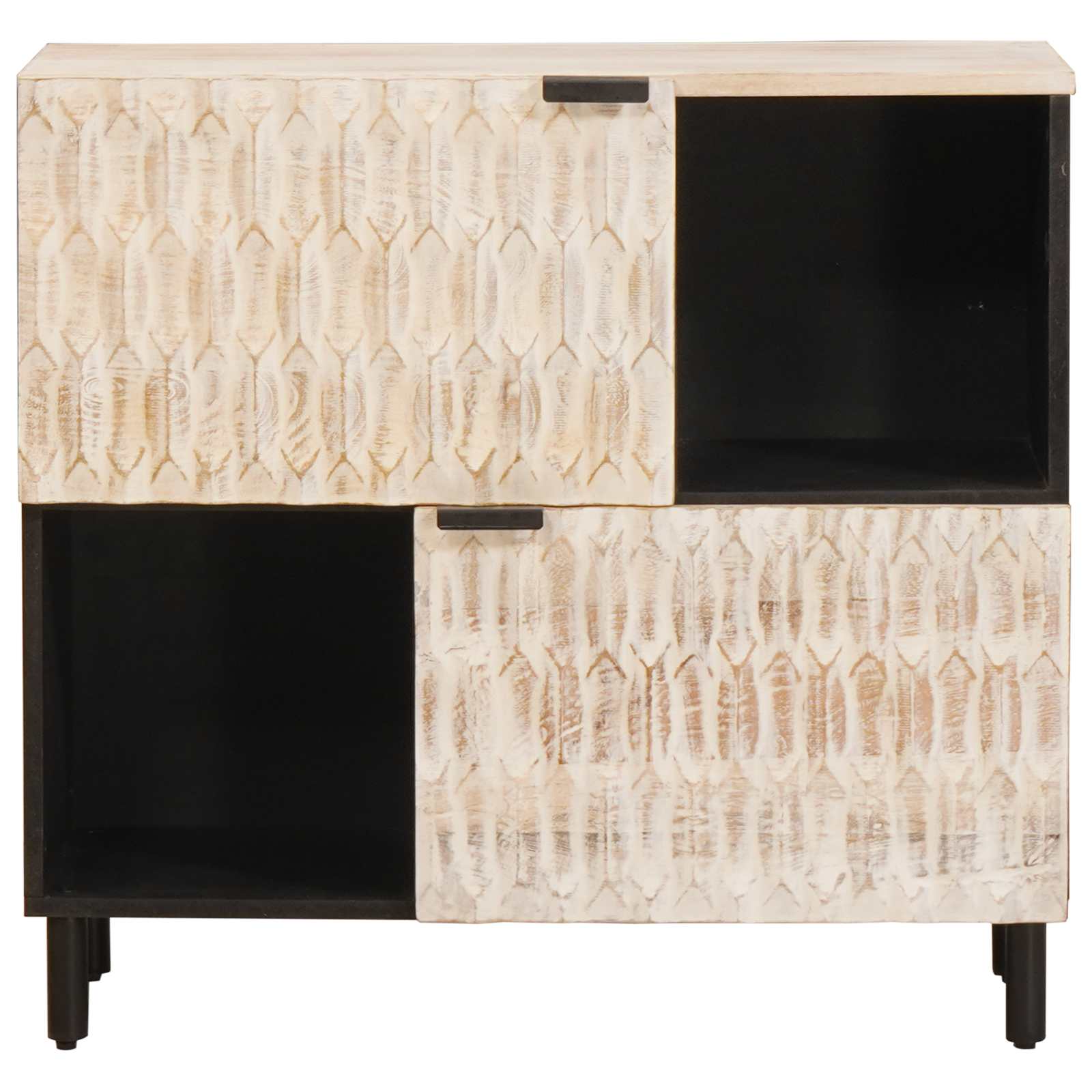 Credenza con porta Finitura Bianco Lavato 80 x 33,5 x 75 cm 4017891