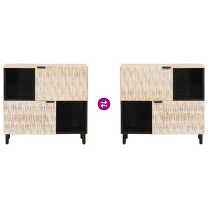 Credenza con porta Finitura Bianco Lavato 80 x 33,5 x 75 cm 4017891