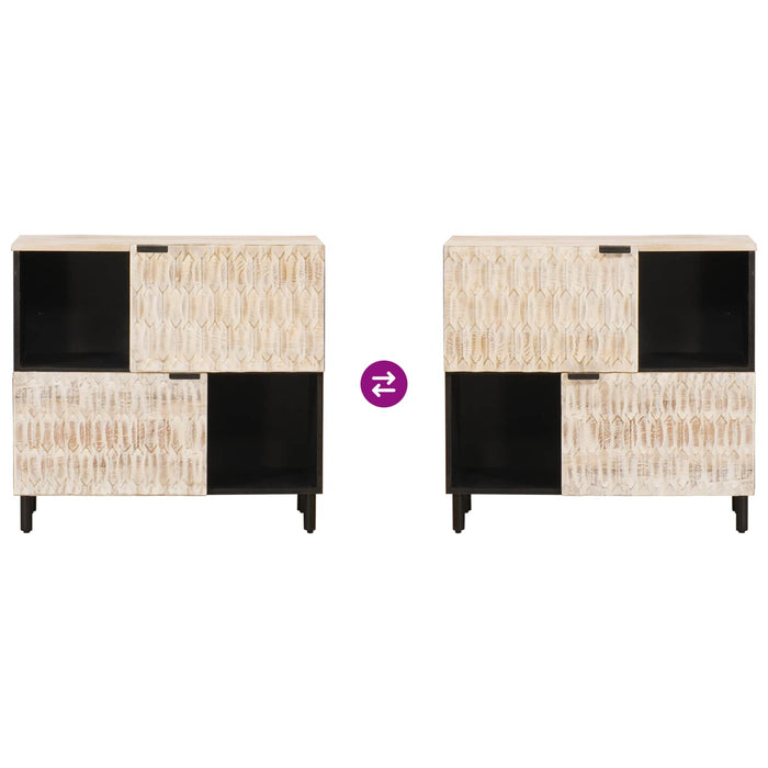 Credenza con porta Finitura Bianco Lavato 80 x 33,5 x 75 cm 4017891