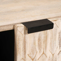 Credenza con porta Finitura Bianco Lavato 90 x 33,5 x 75 cm 4017892