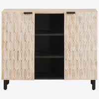 Credenza con porta Finitura Bianco Lavato 90 x 33,5 x 75 cm 4017892
