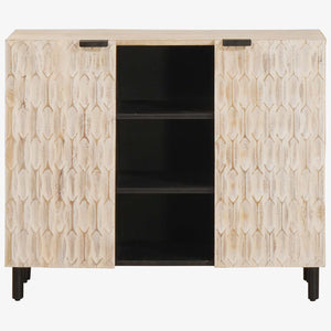 Credenza con porta Finitura Bianco Lavato 90 x 33,5 x 75 cm 4017892