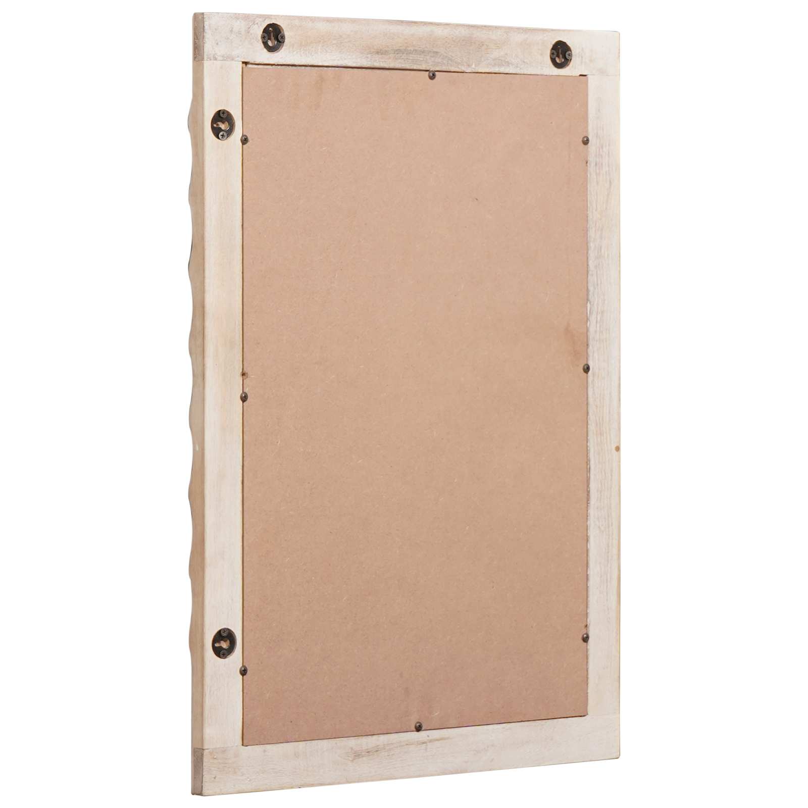 Specchio da bagno-Specchio decorativo Finitura Bianco Lavato 50 x 70 x 3 cm