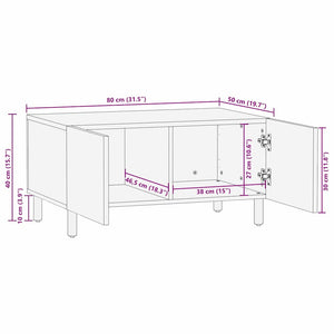 Tavolino da salotto Marrone 80 x 50 x 40 cm 4017905