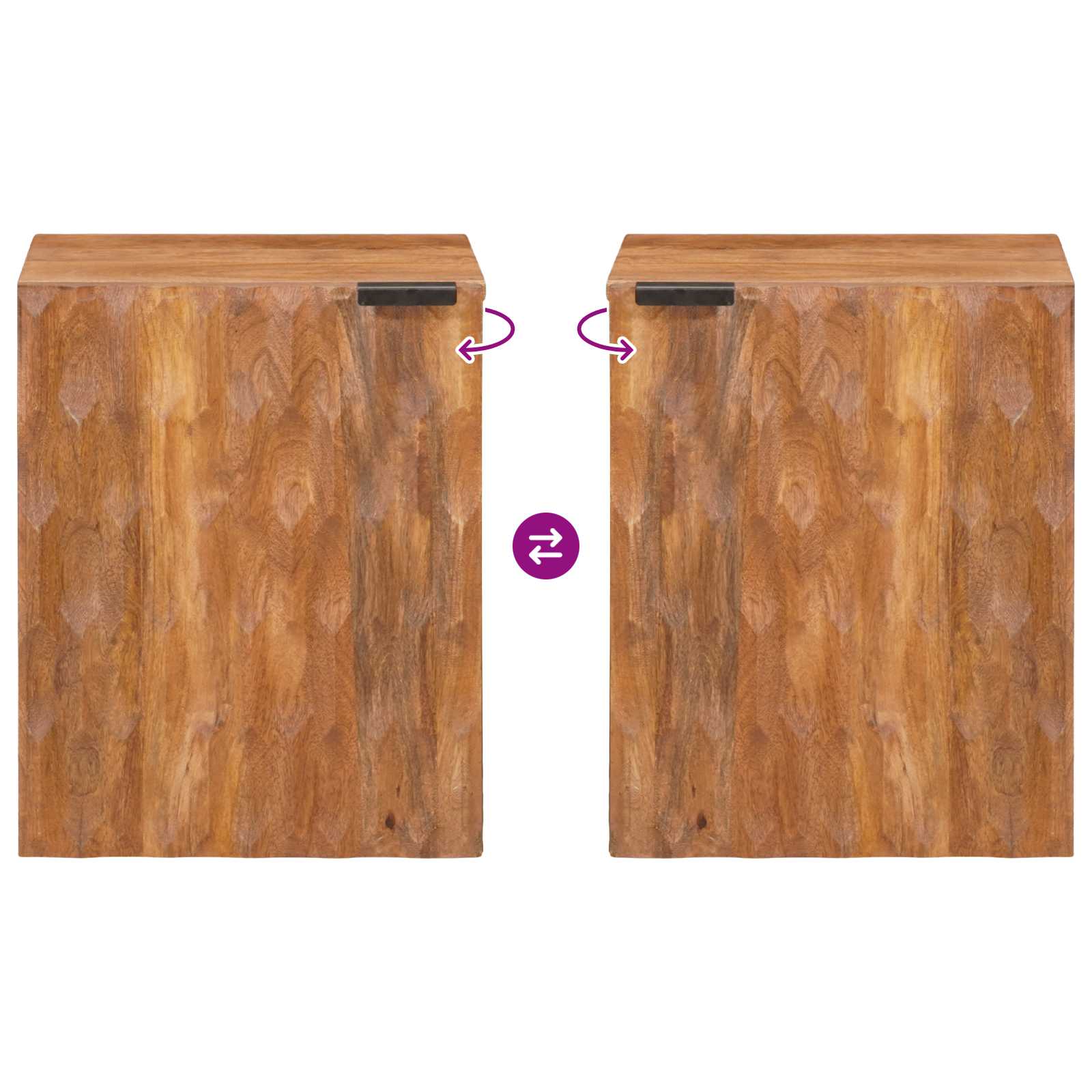 Mobile Appeso da Bagno con lo scaffale Marrone 38 x 33 x 48 cm 4017920