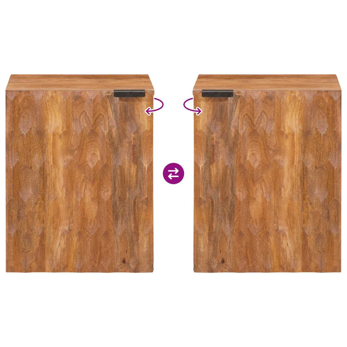 Mobile Appeso da Bagno con lo scaffale Marrone 38 x 33 x 48 cm 4017920