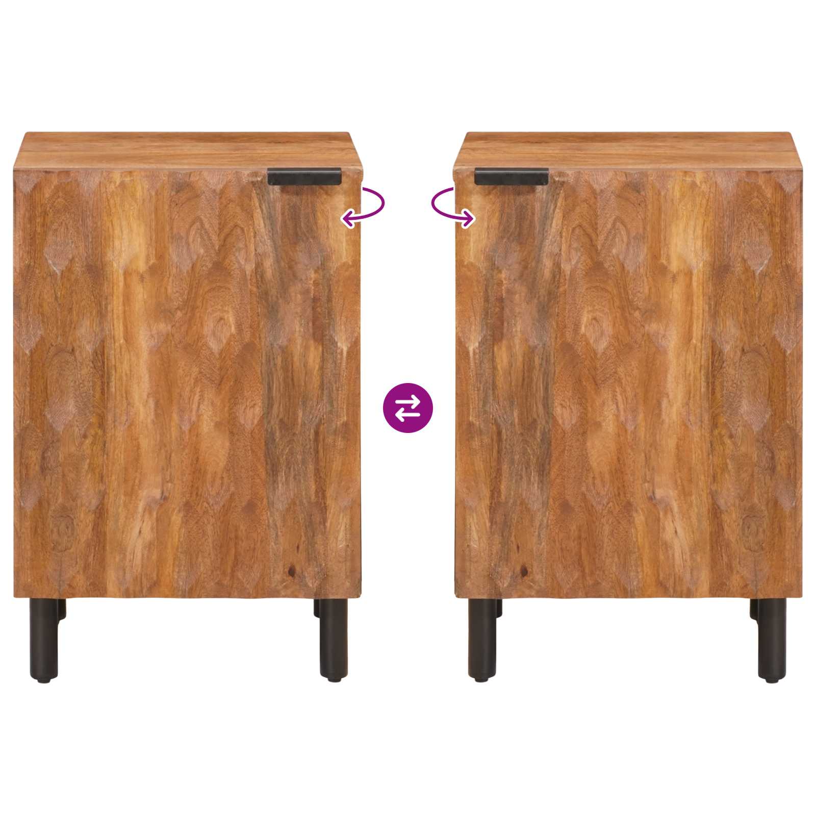 Mobile da Bagno Marrone 38 x 33 x 58 cm Legno di mango massello 4017921