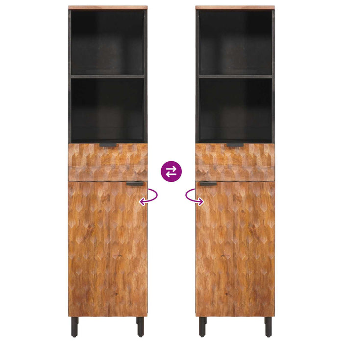 Mobile da Bagno con lo scaffale Marrone 38 x 33 x 160 cm 4017922