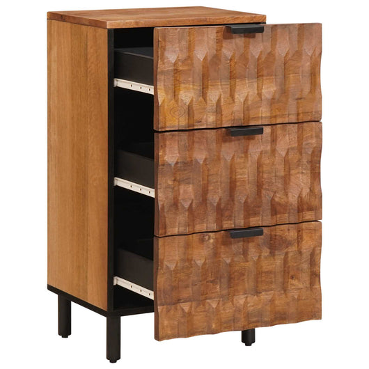 Credenza con Cassetto-Buffet-Armadio da cucina Finitura Marrone Acacia 40 x 33,5 x 75 cm