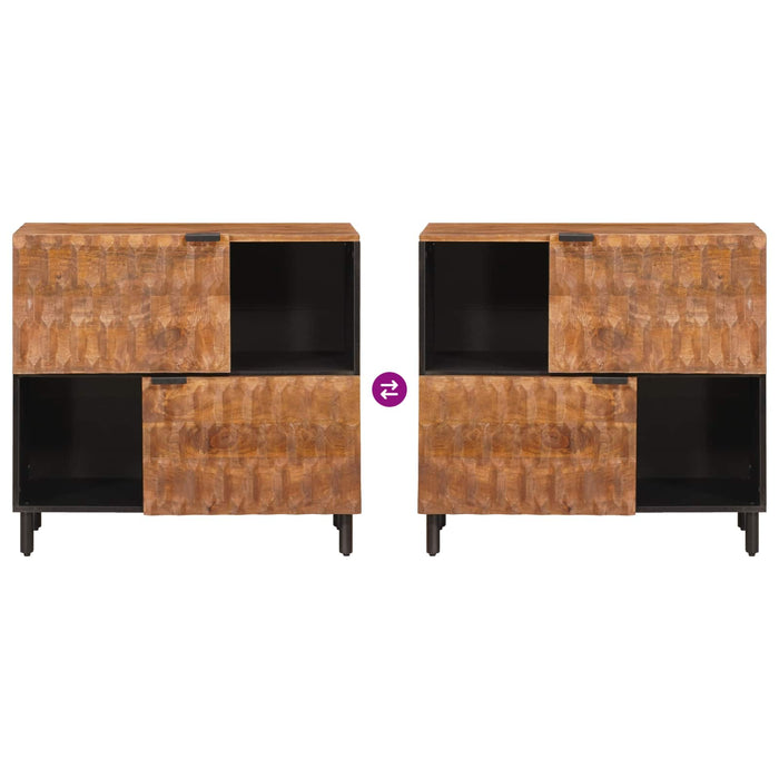 Credenza con porta Finitura Marrone Acacia 80 x 33,5 x 75 cm 4017927
