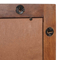 Specchio da bagno-Specchio decorativo Finitura Marrone Acacia 50 x 70 x 3 cm