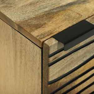 vidaXL Comodini Marrone e Nero 40 x 33.5 x 46 cm