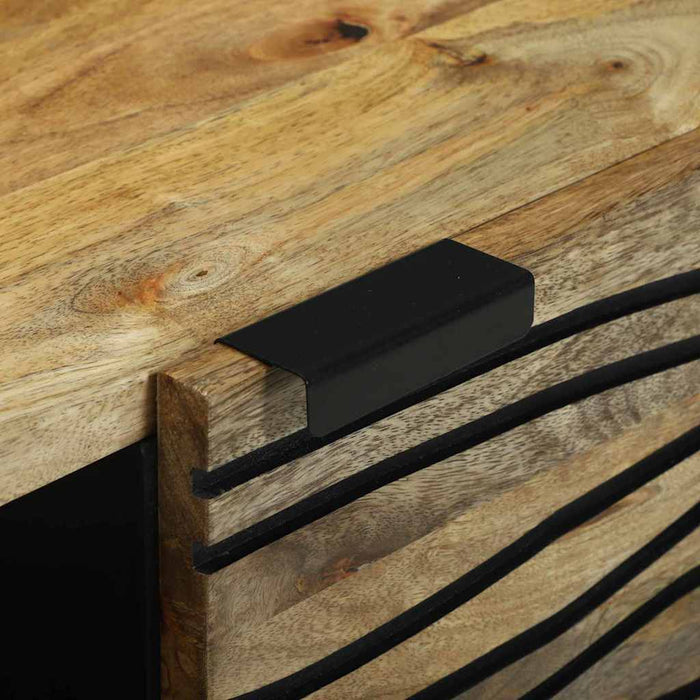 vidaXL Tavolino da salotto Marrone e Nero 80 x 50 x 40 cm