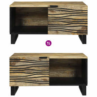 vidaXL Tavolino da salotto Marrone e Nero 80 x 50 x 40 cm