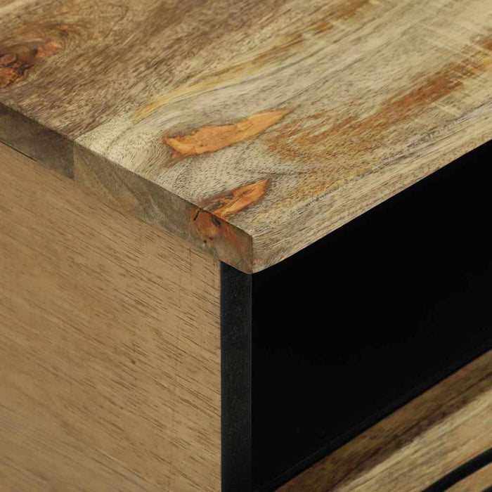 Tavolino da Salotto con Cassetto-Tavolino da soggiorno-Tavolo Marrone e Nero 80 x 54 x 40 cm 730408