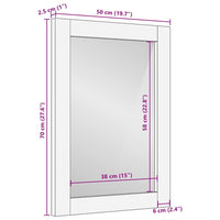 Specchio da bagno con specchio Marrone 50 x 2.5 x 70 cm 4017967