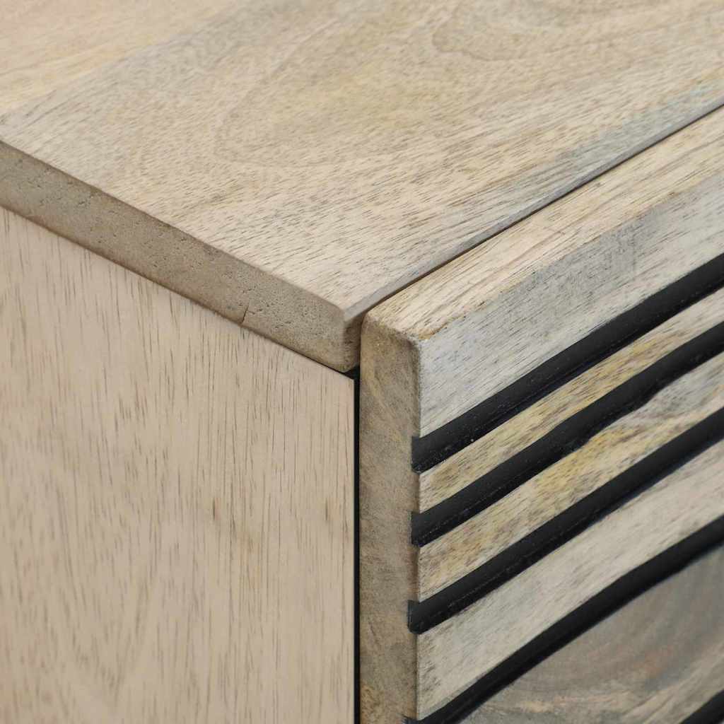 Armadio da Notte con cassetto Bianco e nero 40 x 33 x 46 cm 4017970