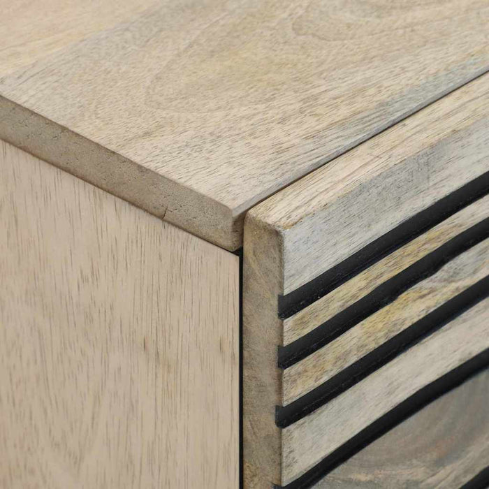 Armadio da Notte con cassetto Bianco e nero 40 x 33 x 46 cm 4017970