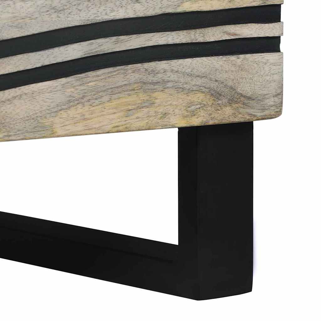 vidaXL Armadio da Notte con cassetto Bianco e nero 40 x 33 x 46 cm