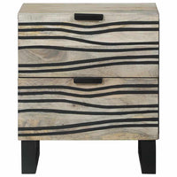 Armadio da Notte con cassetto Bianco e nero 40 x 33 x 46 cm 4017970