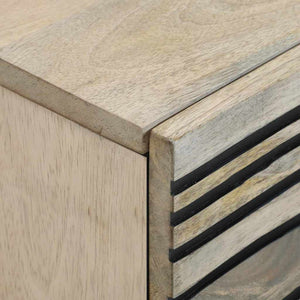 vidaXL Armadio da Notte 2 pcs Bianco e nero 40 x 33 x 46 cm