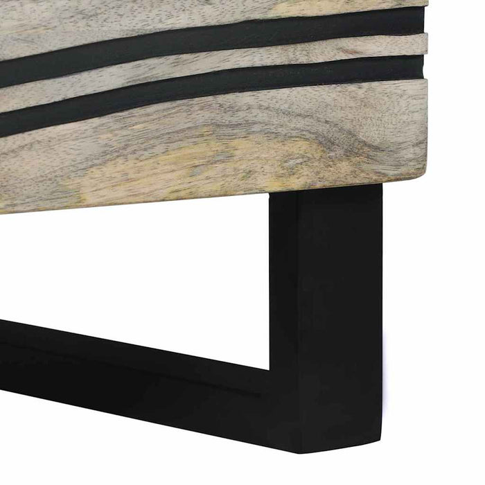 vidaXL Armadio da Notte 2 pcs Bianco e nero 40 x 33 x 46 cm