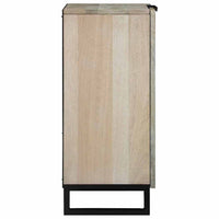 vidaXL Credenza Bianco 60 x 33.5 x 75 cm Legno massello di mango