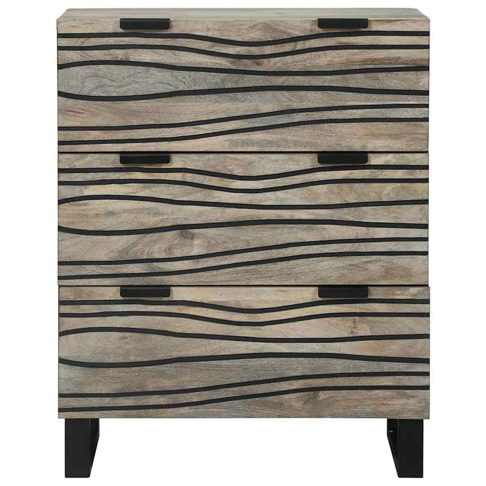 Credenza Bianco 60 x 33.5 x 75 cm Legno massello di mango 4017975