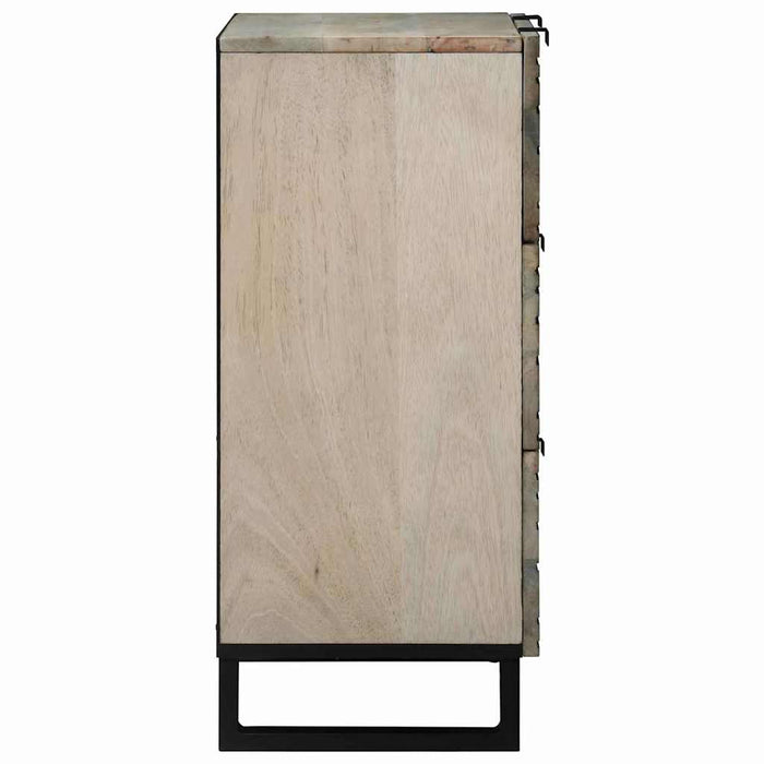 Credenza Bianco 60 x 33.5 x 75 cm Legno massello di mango 4017975