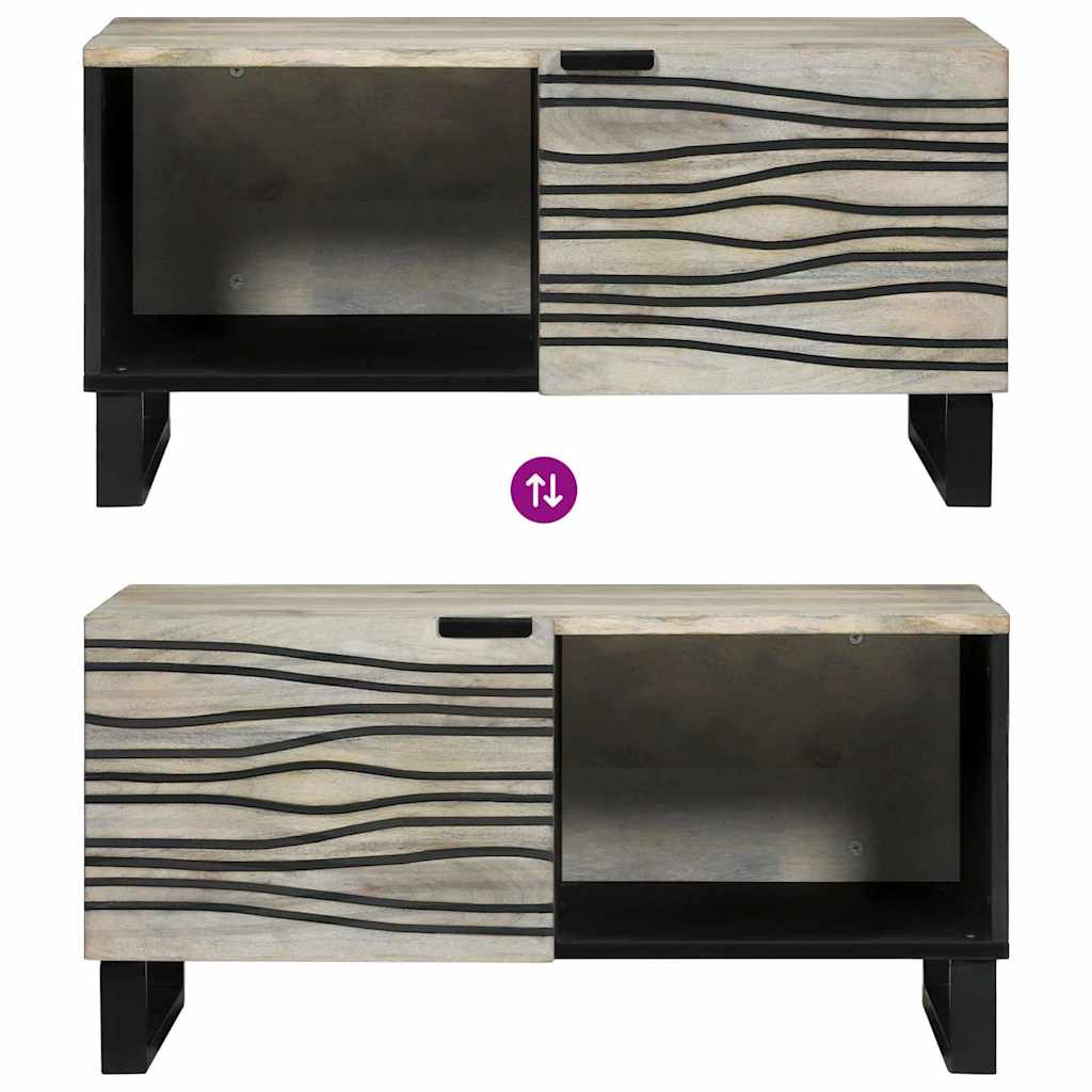 Tavolino da salotto Bianco, Nero 80 x 50 x 40 cm 4017976