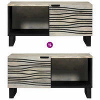 Tavolino da salotto Bianco, Nero 80 x 50 x 40 cm 4017976