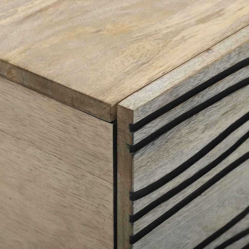 vidaXL Tavolino da salotto Beige e Nero 80 x 50 x 40 cm