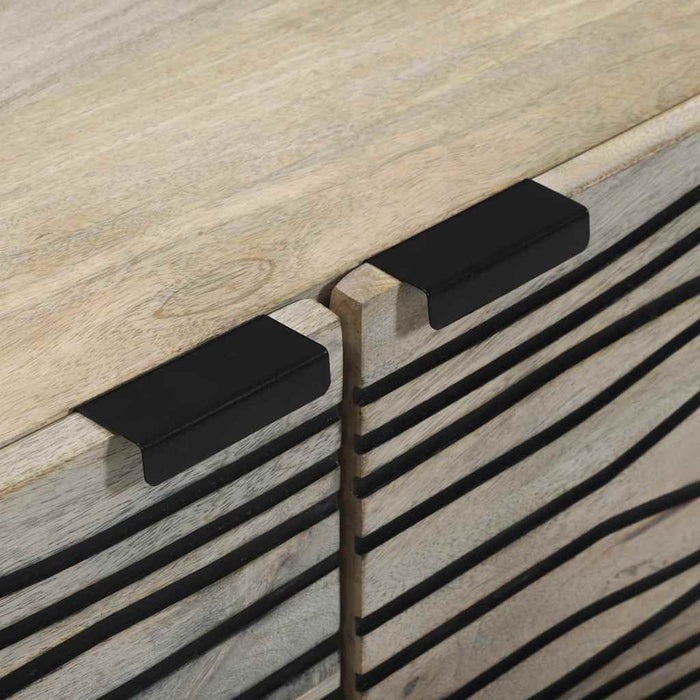 vidaXL Tavolino da salotto Beige e Nero 80 x 50 x 40 cm