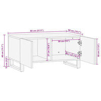 vidaXL Tavolino da salotto Beige e Nero 80 x 50 x 40 cm