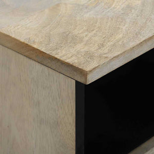 Armadio da Notte con cassetto Bianco e nero 40 x 33 x 46 cm 4017978