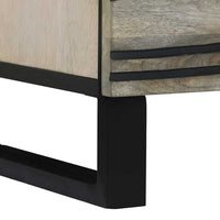 Armadio da Notte con cassetto Bianco e nero 40 x 33 x 46 cm 4017978