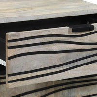 Armadio da Notte con cassetto Bianco e nero 50 x 33 x 60 cm 4017980