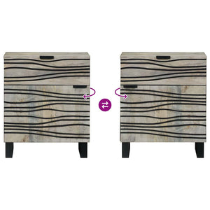 Armadio da Notte con cassetto Bianco e nero 50 x 33 x 60 cm 4017980