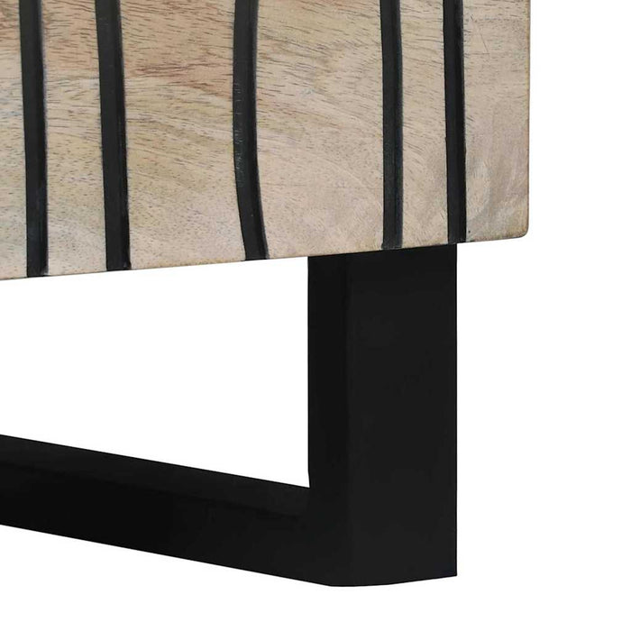 vidaXL Armadio da Notte con cassetto Bianco e nero 50 x 33 x 60 cm