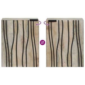 vidaXL Armadio sottolavello con porta Marrone e Nero 38 x 33.5 x 48 cm