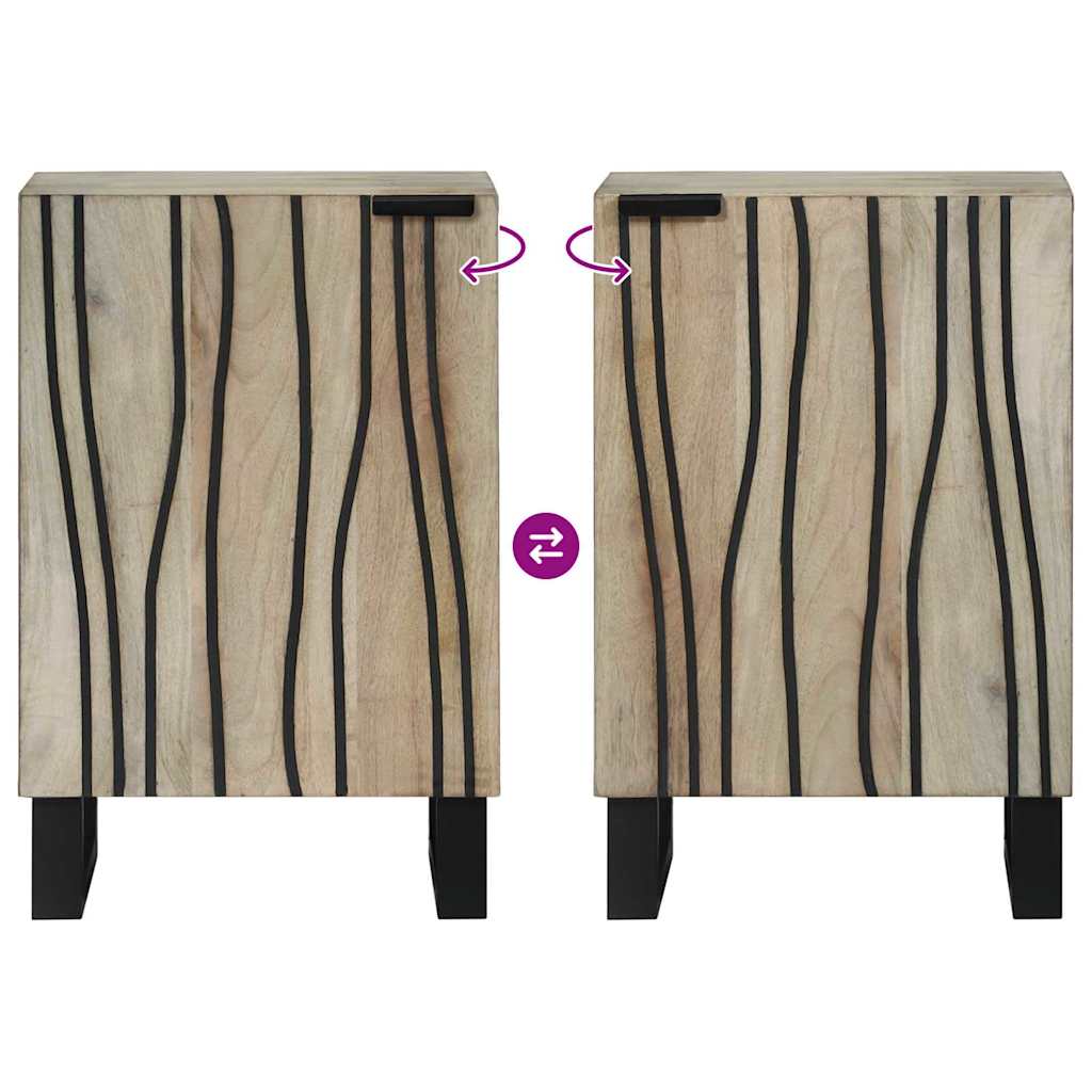 vidaXL Mobile da Bagno con porta Marrone e Nero 38 x 33.5 x 58 cm