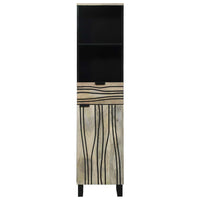 vidaXL Mobile da Bagno con lo scaffale Marrone e Nero 38 x 33 x 160 cm